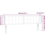  Uzglavlje s ušima smeđesivo 183x16x78/88 cm od tkanine | shoptok.hr