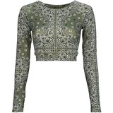 ARIZONA LOVE Majice z dolgimi rokavi THE CROPPED TOP YOGA Kaki | Shoptok.si