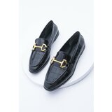 Marjin Women's Loafer Buckle Casual Shoes Black cene