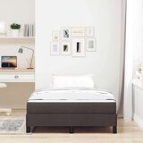  Postelja z vzmetnico z vzmetnico Temno rjava 120 x 190 cm blago | Shoptok.si
