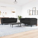 vidaXL 2-dijelni set sofa crni baršunasti Cijene