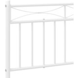  Metalni okvir kreveta uzglavlje i podnožje bijeli 107x203 cm | shoptok.hr