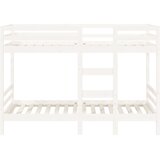 Krevet na kat bijeli 90 x 190 cm od masivne borovine | shoptok.hr