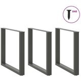 vidaXL Noge stolića za kavu U-oblika 3 kom antracit 90x(72-73)cm čelik | shoptok.hr