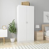  Ormar visoki sjaj bijeli 90 x 52 x 200 cm od konstruiranog drva | shoptok.hr