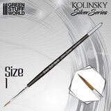Green Stuff World SILVER SERIES Kolinsky Brush Size 1 | Četkica za minijature | Eponuda.com