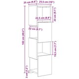  Kutni ormarić Dimljeni hrast 25,5x25x102cm Konstruirano drvo | shoptok.hr