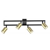 Mitea Lighting Spot lampa crno-zlatna Max.35W 4xGU10 M190440 | Eponuda.com