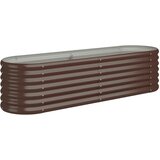 Furnova Visoka greda iz prašno premazanega jekla 152x40x36 cm rjava, (21920337) | Shoptok.si
