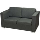 vidaXL Kavč dvosed blago temno siv | Shoptok.si