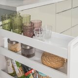 SoBuy ozka odlagalna polica na kolesih v beli barvi v skandinavskem slogu, (20814642) | Shoptok.si