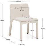 Kave Home Bež oblazinjen jedilni stol z možnostjo nalaganja Loria – | Shoptok.si