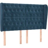  Uzglavlje s ušima tamnoplavi 163x23x118/128 cm baršunasti | shoptok.hr