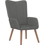  Stolica za opuštanje tamnosiva baršunasta | shoptok.hr