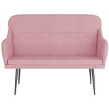  Klupa ružičasta 110 x 76 x 80 cm baršunasta | shoptok.hr