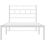  Metalni okvir za krevet s uzglavljem bijeli 107x203 cm | Eponuda.ba