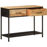 vidaXL Konzolni stol 100 x 35 x 76 cm od masivnog drva manga i željeza | shoptok.hr