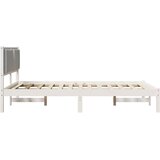 vidaXL Konstrukcija postelje z vzglavjem Svetlo siva 140 x 190 cm | Shoptok.si
