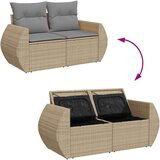 vidaXL 9-dijelni set vrtnih sofa s jastucima bež od poliratana | shoptok.hr