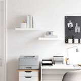  Plutajuće zidne police 2 kom sjajne bijele 50 x 23 x 3,8 cm MDF | Eponuda.com