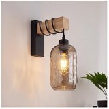 Brilagi Zidna lampa WOOD GLASS 1xE27/60W/230V borovina/crna/zadimljeno braon | Eponuda.com