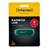 Intenso (Intenso) USB Flash drive 8GB Hi-Speed USB 2.0, Rainbow Line, ZELENI - USB2.0-8GB/Rainbow | shoptok.hr