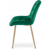  BERA stolica - zeleni baršun / noge od hrasta x 2 | shoptok.hr