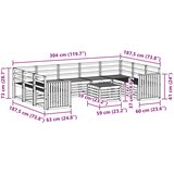  Set vanjskih sofa 10 kom. Prirodna | shoptok.hr