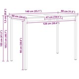  Stol za bar Prirodna 110 x 55 x 105 cm Čvrsto borovo drvo | shoptok.hr