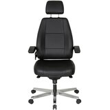 MID.YOU Pisarniški Stol 24 Hours, Pravo Usnje. Črna | Shoptok.si