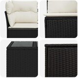  Set sofe 8 kom. Crna i krem-bijela Poli Rattan i čelik | shoptok.hr