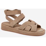 Boto Ladies Sandals With Velcro Khaki Uvissa | ePonuda.com