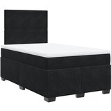 vidaXL Box spring postelja z vzmetnico črna 120x200 cm žamet, (21310191) Cene