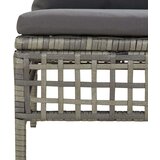  4-dijelna vrtna garnitura od poliratana s jastucima siva | shoptok.hr