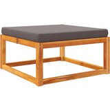 vidaXL vrtni stolček za noge z blazino 65x65x29 cm trden akacijev les, (21409646) Cene