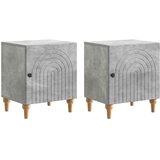  Noćni ormar 2 pcs Betonska siva 43 x 34,5 x 50 cm | Eponuda.com