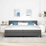  Krevet s opruga kutije Tamno siva 200 x 200 cm tkanina | shoptok.hr