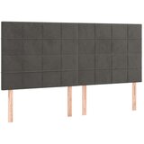  Okvir za krevet s uzglavljem tamnosivi 200x200 cm baršunasti | shoptok.hr