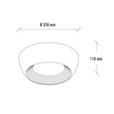 Bb Link vesta 624 plafonska svetiljka 24W 3000K crna/zlato | Eponuda.com