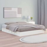  Za krevet bijeli 200 x 200 cm od masivnog drva Cijene