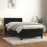 Maison Chic Box spring postelja - Vzmetna postelja z vzmetnico črna 80x200 cm žamet SL20581, (21881659) | Shoptok.si