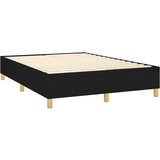  Box spring postelja z vzmetnico LED črna 140x200 cm blago, (20725228) | Shoptok.si