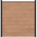 PANEL ograde WPC i aluminij Smeđa | shoptok.hr