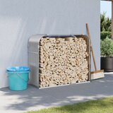 vidaXL Nosilec za polena svetlo siv 120x45x100 cm pocinkano jeklo | Shoptok.si