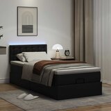  Otomanski okvir kreveta s madracem crni 90x190 cm umjetna koža | shoptok.hr