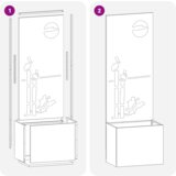 vidaXL Vrtno korito z dekorativno ploščo Olivno zelena 50 x 140 cm | Shoptok.si