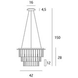  MAXLIGHT P0259 - Visilica na sajli MONACO 9xG9/40W/230V prečnik 42 cm hrom | Eponuda.com