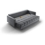 Cosmopolitan Design Svetlo siva žametna raztegljiva sedežna garnitura s prostorom za shranjevanje 222 cm Bali – | Shoptok.si