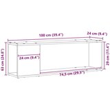  Knjiga polica Črna hrast 100x24x32 cm Inženirski les | Shoptok.si