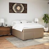  s oprugama i madrac cappuccino 140x190cm od umjetne kože | shoptok.hr